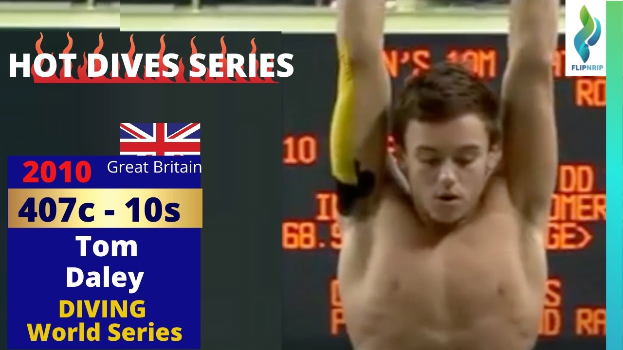2010 Tom Daley GBR 407c - 10s -  PERFECT DIVE  -  Platform Diving -  Commonwealth Games