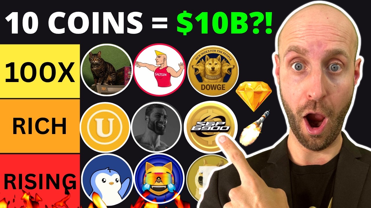🔥Top 10 MEMECOINS & ALTCOINS To WATCH On This Dip?! (Tier List Rankings)