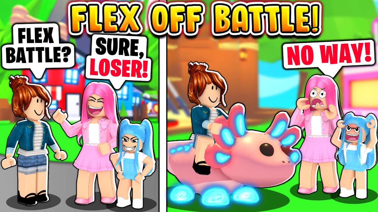 FLEX OFF BATTLE! NOOB WITH A *MEGA NEON AXOLOTL* (Roblox Adopt Me)