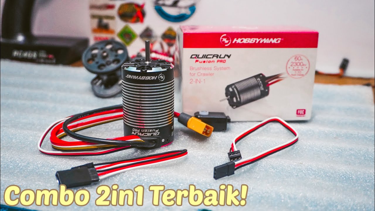 Unboxing & Test Hobbywing Fusion Pro 2300kv 2in1 ESC Motor Combo| 1/10 Scale RC Adventure Indonesia