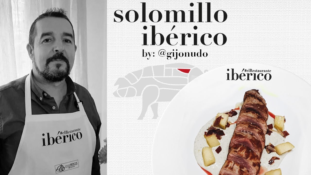 Solomillo Ibérico con salsa de Cabrales y manzana en mantequilla - Gijonudo