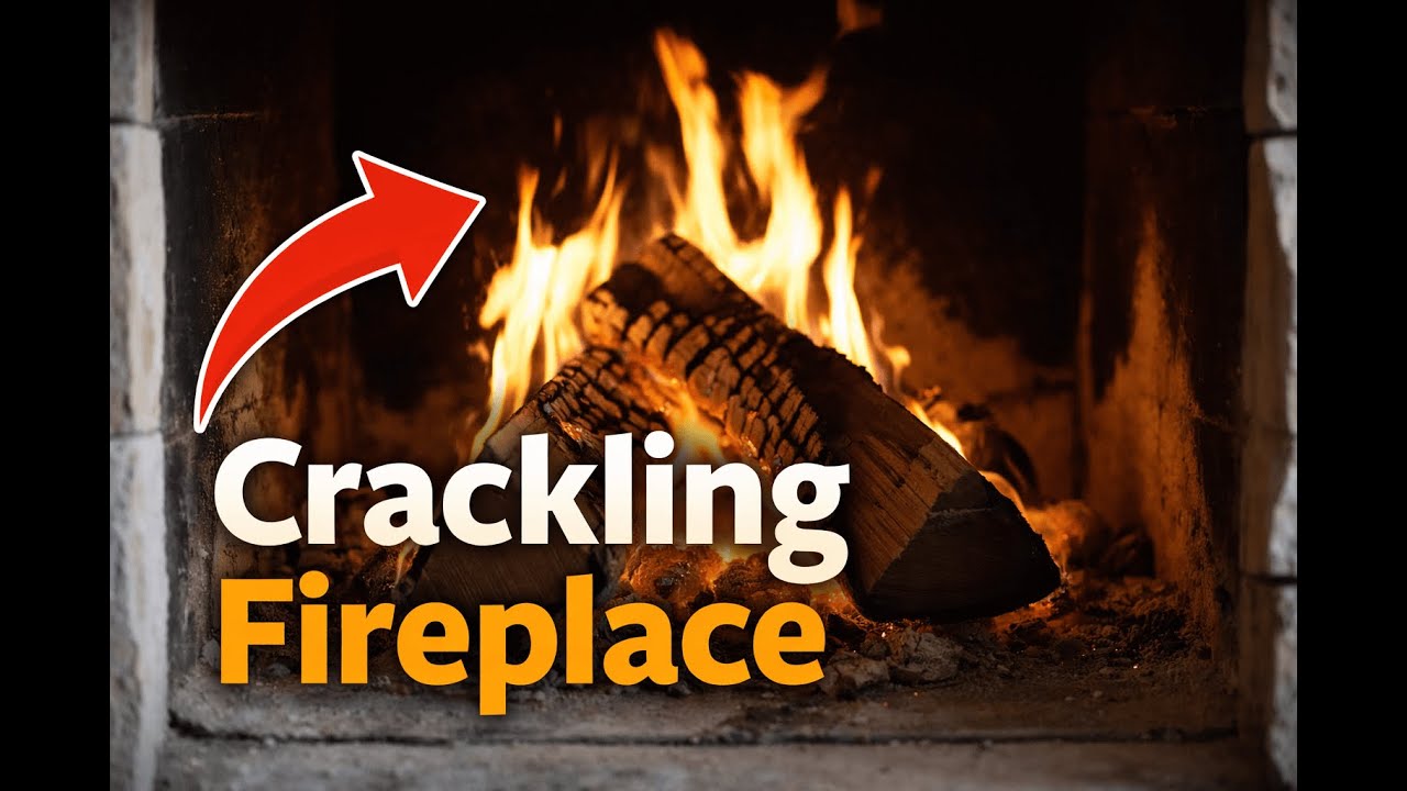 Crackling Fireplace | No Music | Relax for 3 Hours