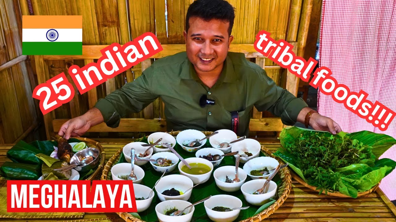 СКРЫТАЯ еда индийских племён: ОГРОМНОЕ блюдо кхаси из БАМБУКОВОЙ кухни в Мегхалае! 🤯