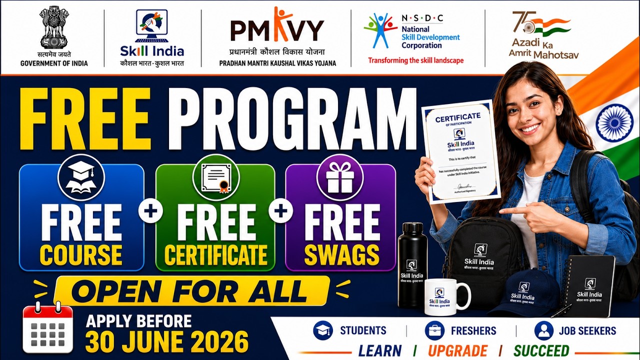 🔴PMKVY 4.0 Registration 2026 Started | Career & Job-Oriented Programs🔥 Free Courses + Certificate