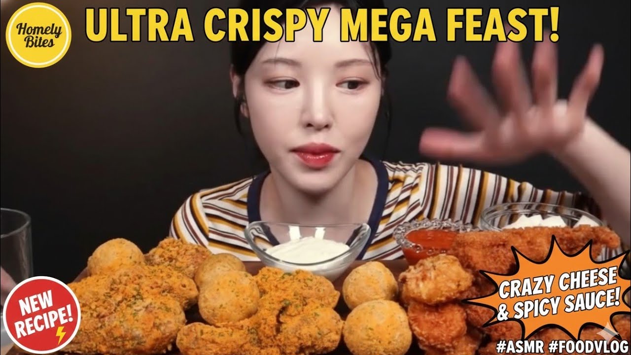 ULTRA CRISPY MEGA FEAST! 🔥 Crazy Cheese & Spicy Sauce | Homely Bites ASMR