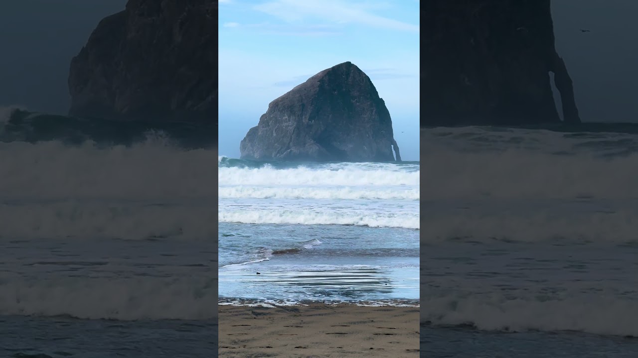 Haystack Rock, also known as Chief Kiawanda Rock, Pacific City, Oregon #tillamookcoast #oregoncoast