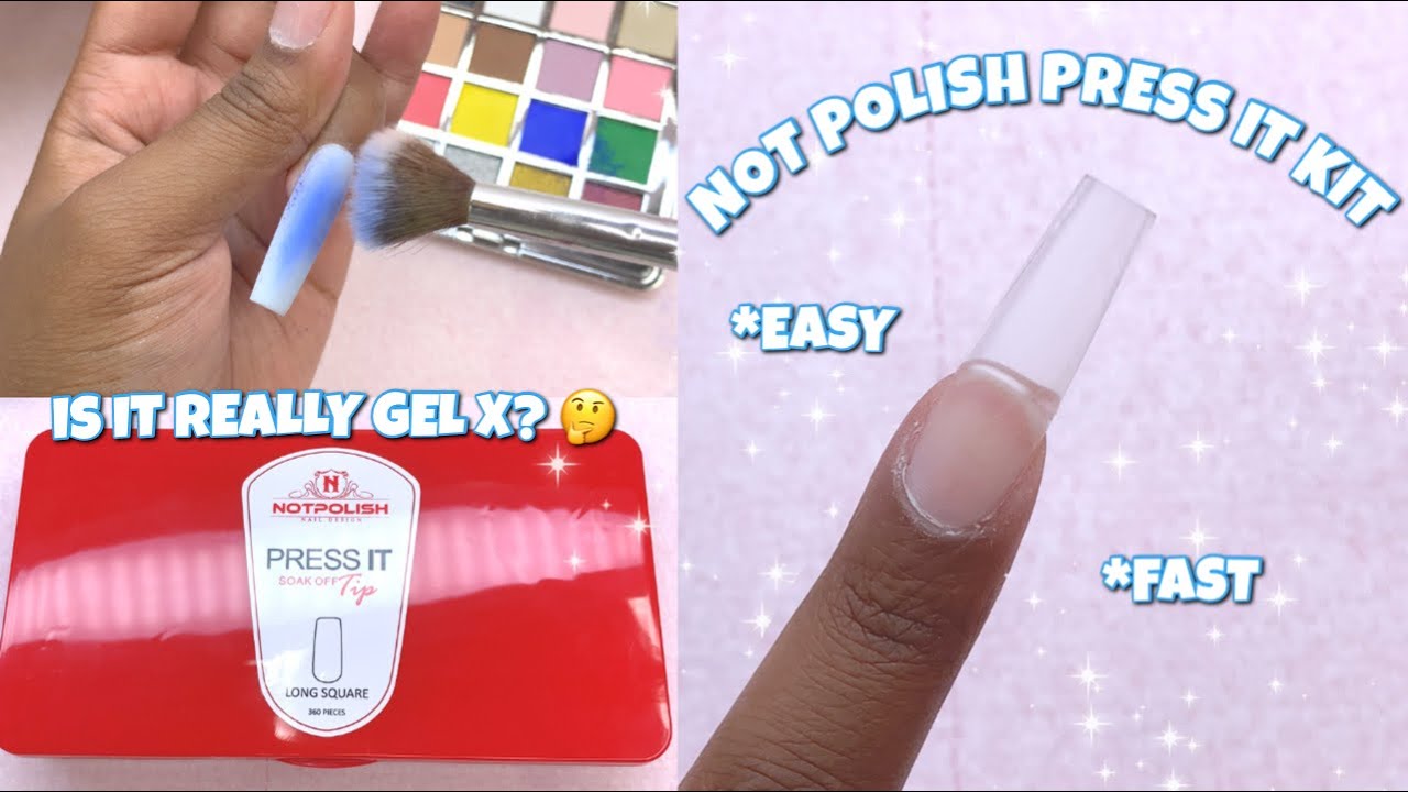 TRYING NOT POLISH PRESS IT NAIL KIT! | GEL X APPLICATION | EASY AURA NAIL HACK