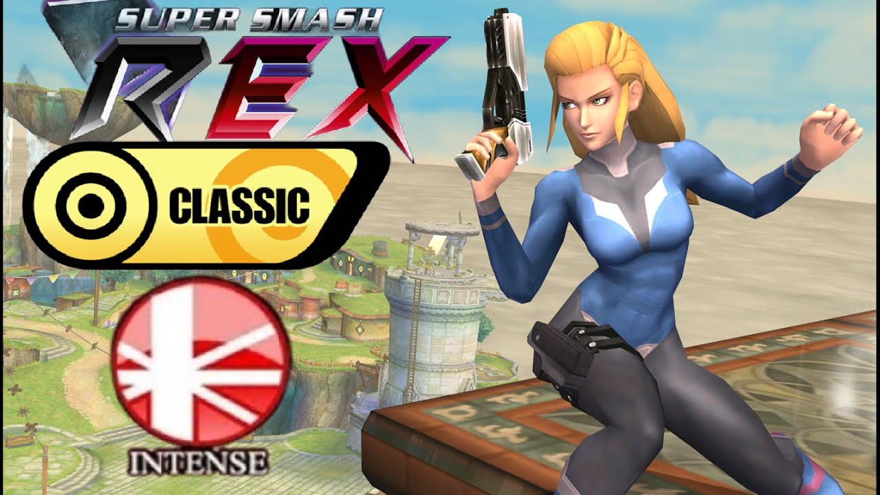 Super Smash REX Gameplay - Classic Mode with Zero Suit Samus (Intense)