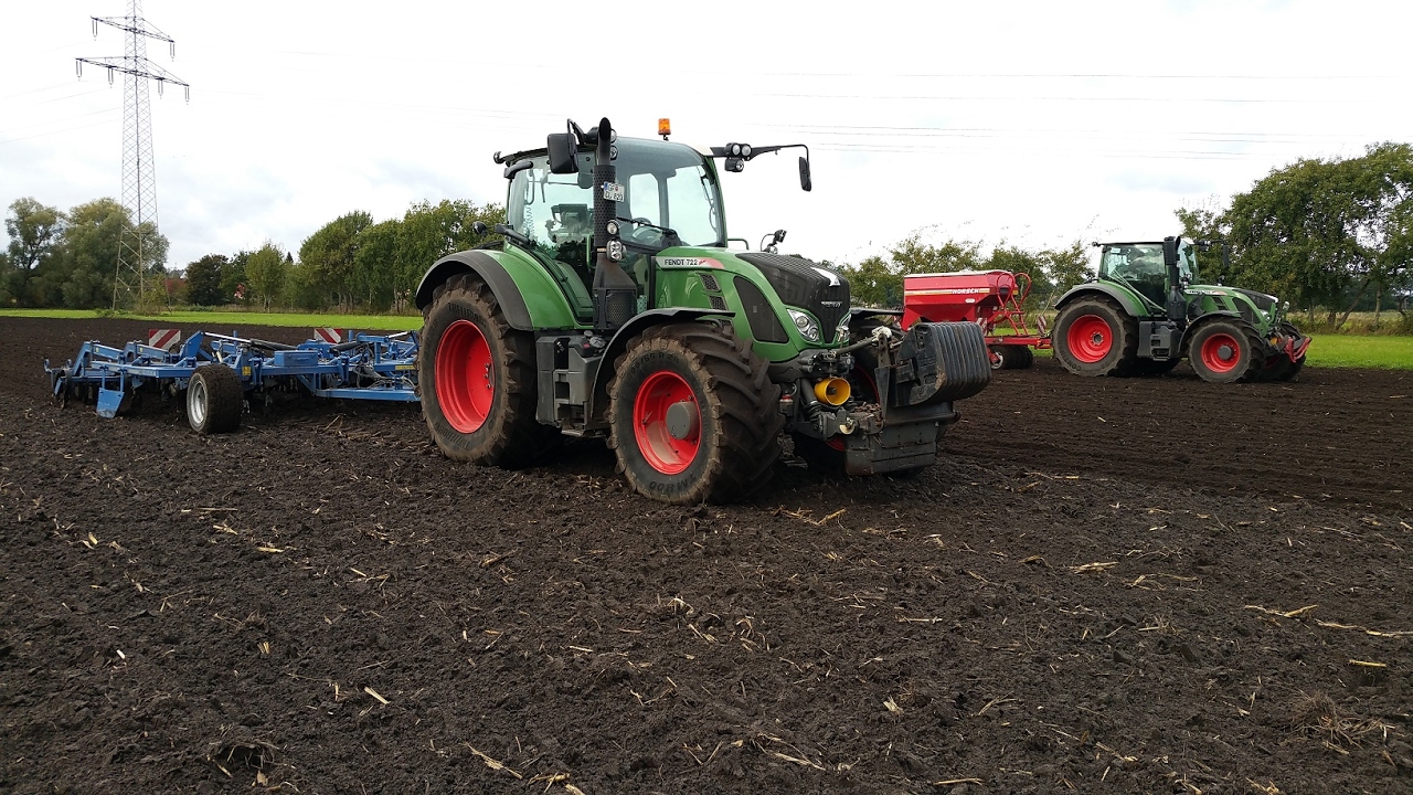 [GoPro] Fendt 700 beim Weizen Drillen mit Köckerling & Horsch l Fendt 724, 722 &  716