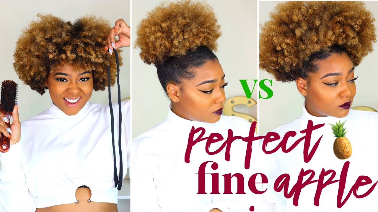 Big Puff Tutorial for Short & Medium Natural Hair | Quick Easy How To Pineapple Curly Hairstyle