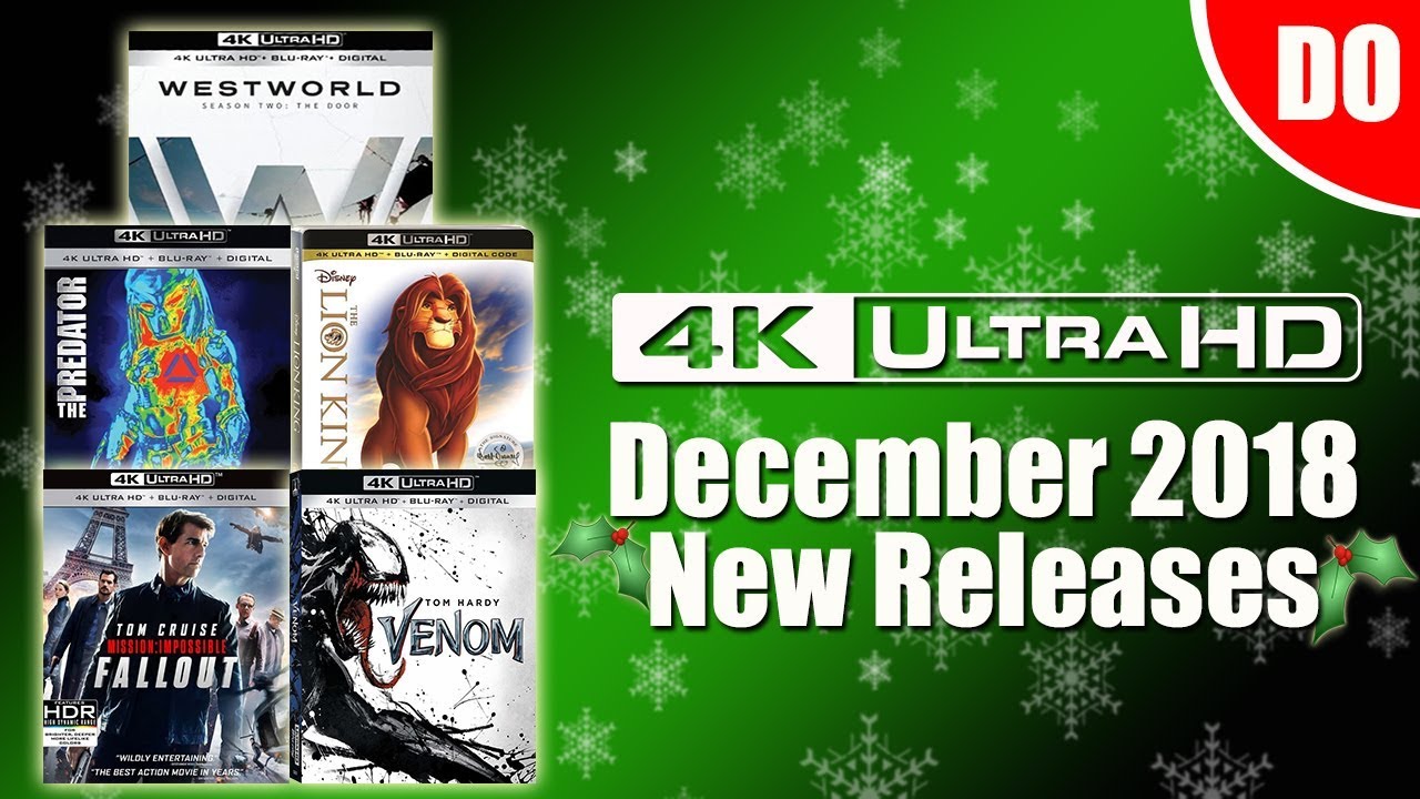 December 2018 4K Ultra HD Blu-ray New Releases