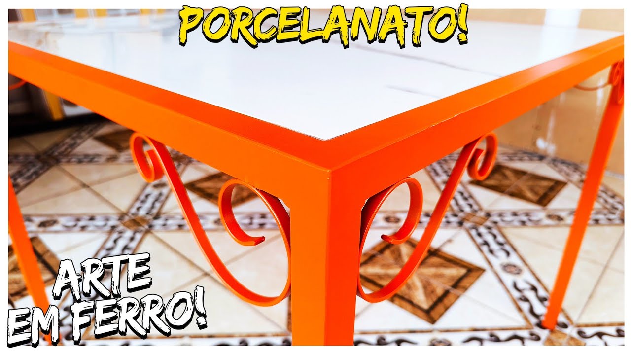 NUNCA DESCARTE UM PORCELANATO! SOBROU DA OBRA E VIROU ESSA LINDA MESA QUE É MUITO FÁCIL DE FAZER!