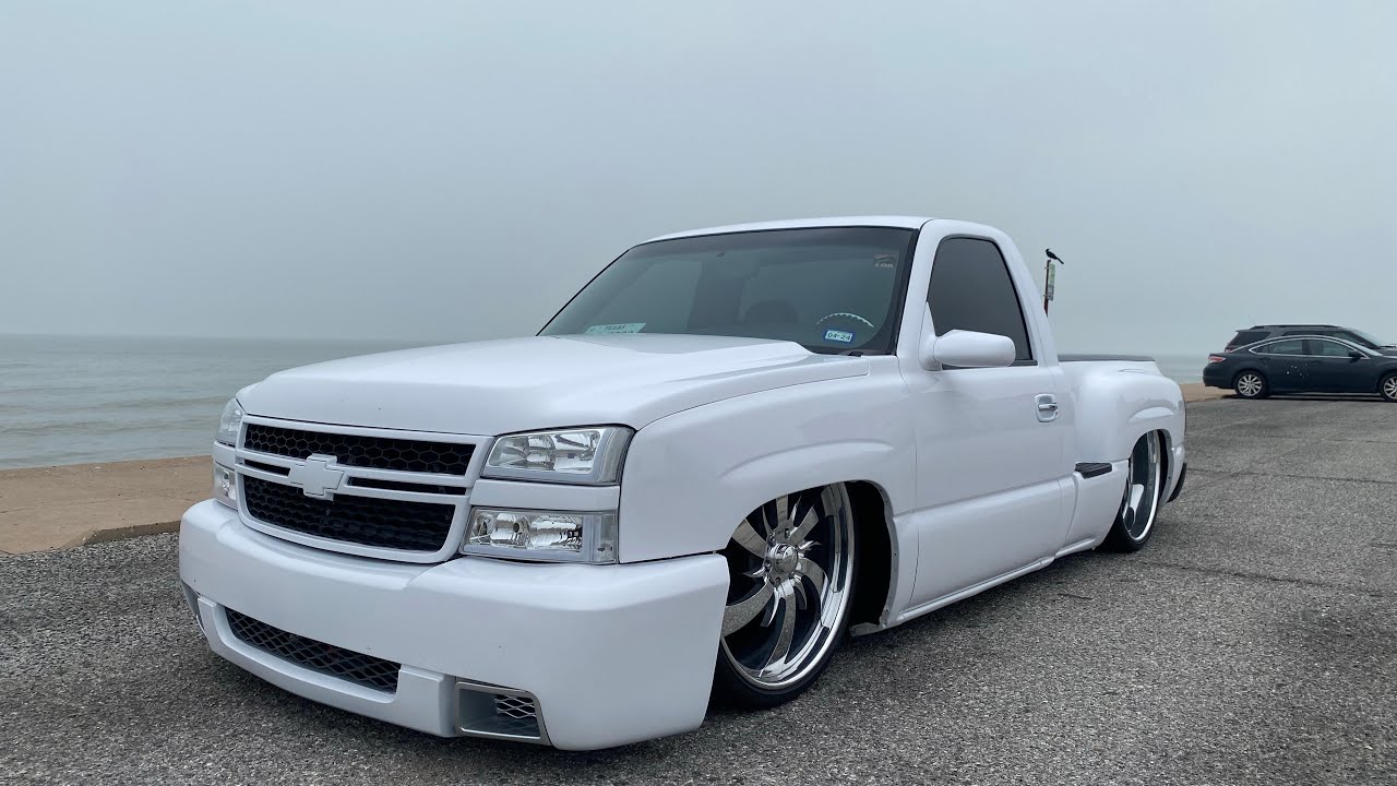 2007 Chevrolet Silverado Bagged on Intro Billets Cateye single cab stepside