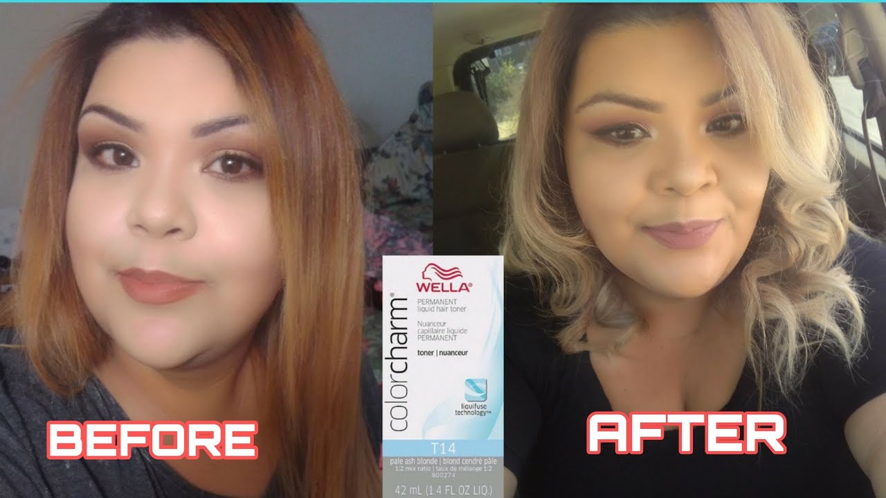 Wella T14 toner no more brassy orange hair!