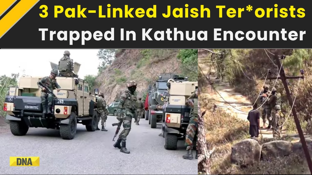 Jammu Kashmir News: Encounter Breaks Out In Kathua, 3 Jaish Ter*orists Trapped | Kathua Encounter