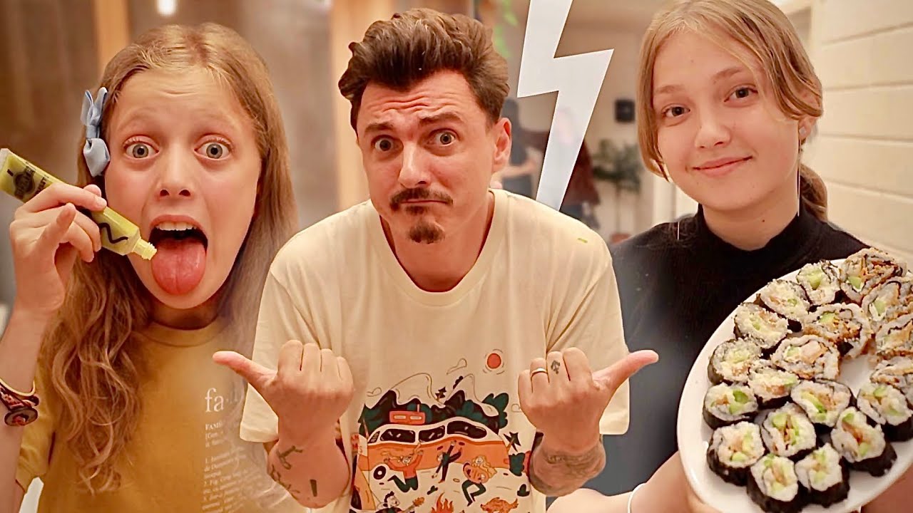 🍣 Мы готовим СУШИ • Вызов ВАЗАБИ • Фуууууу!!