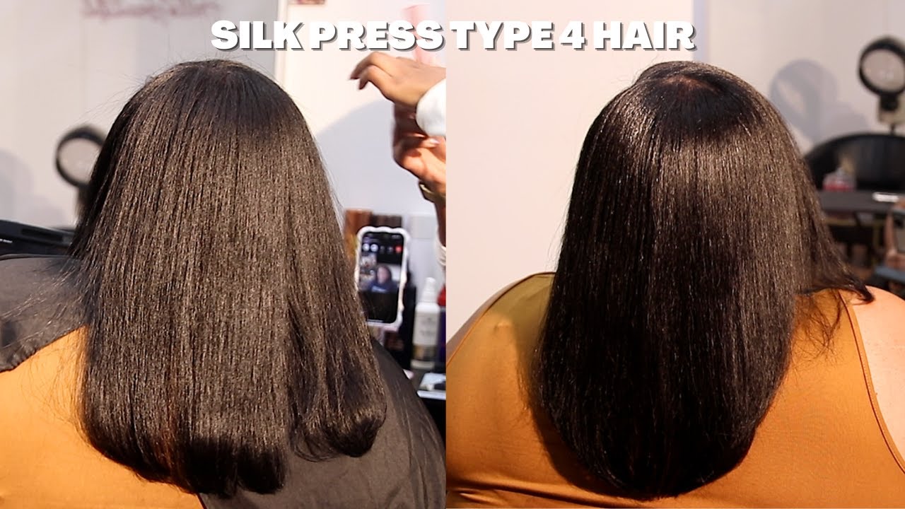 I'M SHOOK! First Silk Press on Type 4 Natural Hair | Natural Hair Salon Visit + Professional Trim