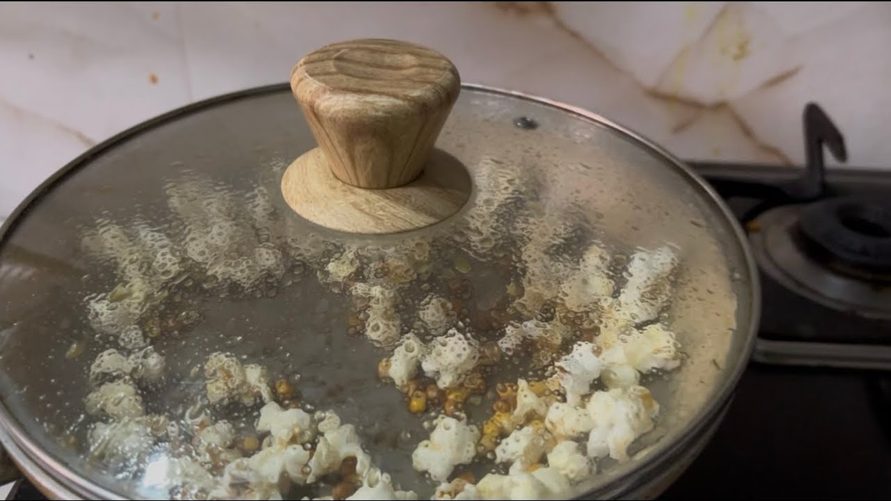 school se aate hi bnaye popcorn 