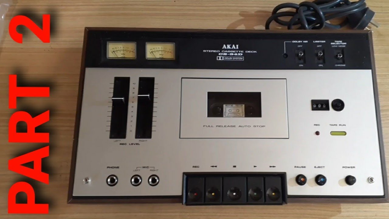 AKAI CS-34D PART 2 REMOVING OLD BELTS ALL 6 OF THEM !