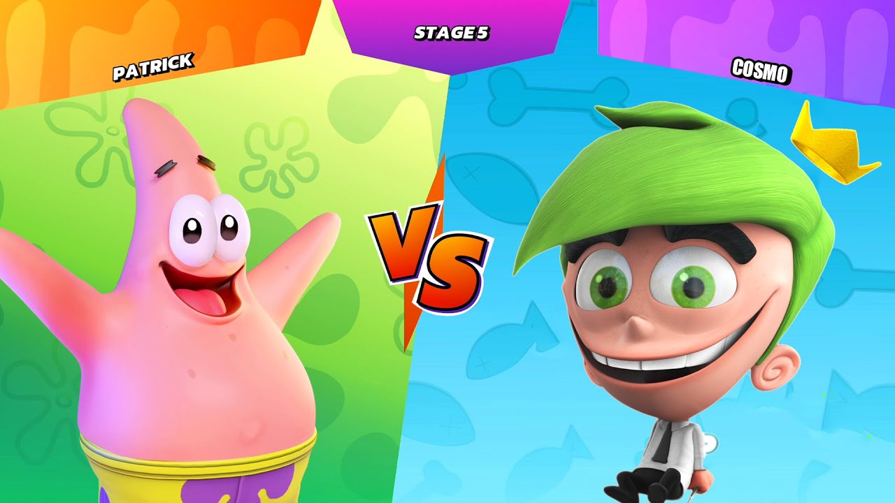 Nickelodeon All-Star Brawl - Full Arcade Hard Mode with Patrick (All Bosses)