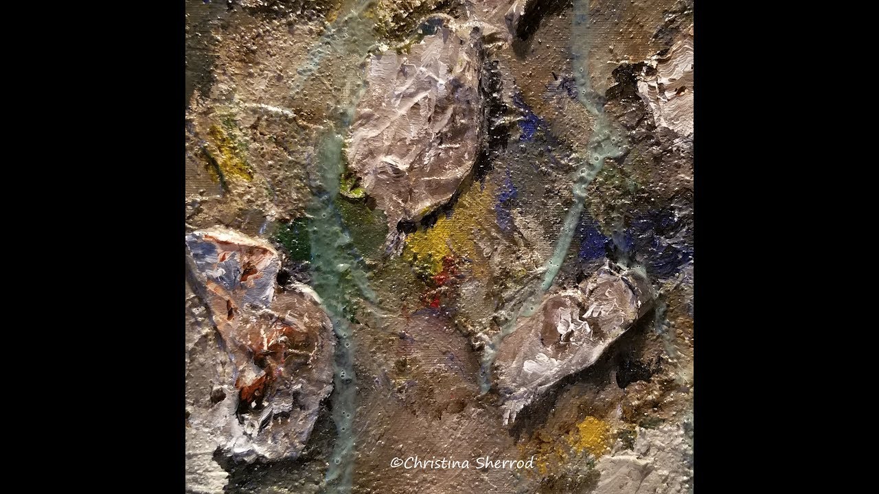 Realistic Rocks Mixed Media Painting