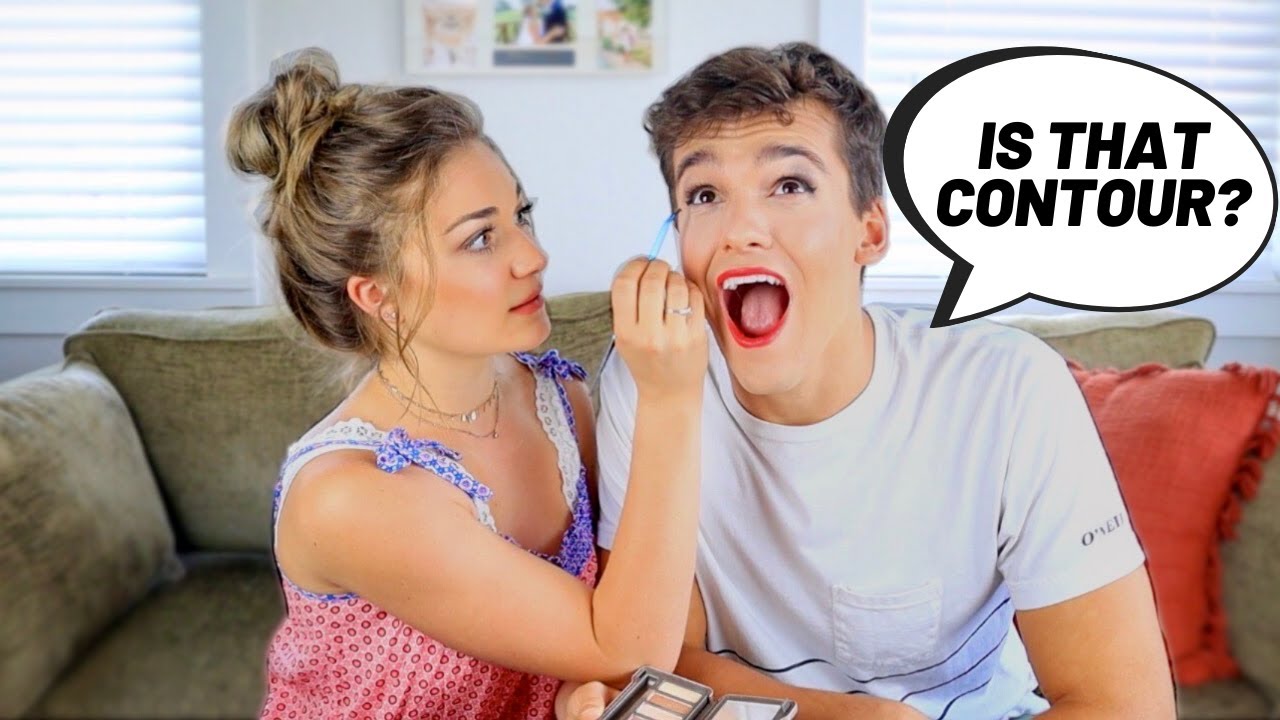 WIFE DOES HUSBANDS MAKEUP!!