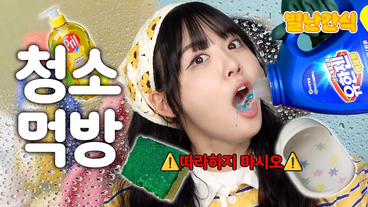 [별난간식]청소하다 배고파서 청소도구 먹어버림..🧽