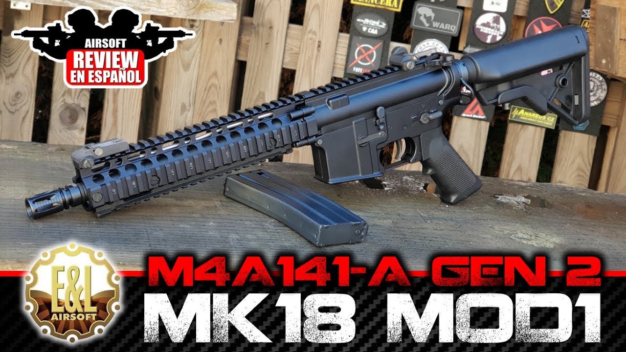 MK18 MOD1 E&L Platinum | Airsoft Review en Español ( Test Shot & Crono )