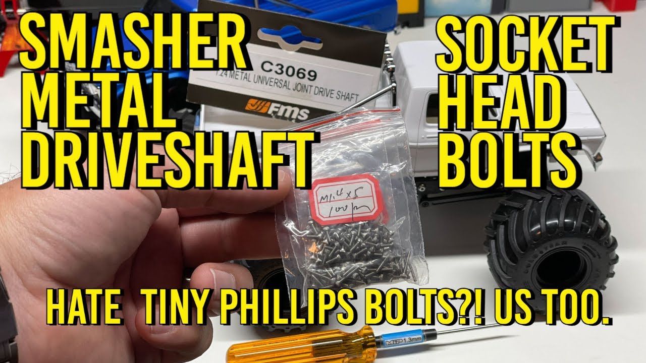 FMS Smasher Metal Drive Shaft Upgrade-with a hardware tweak