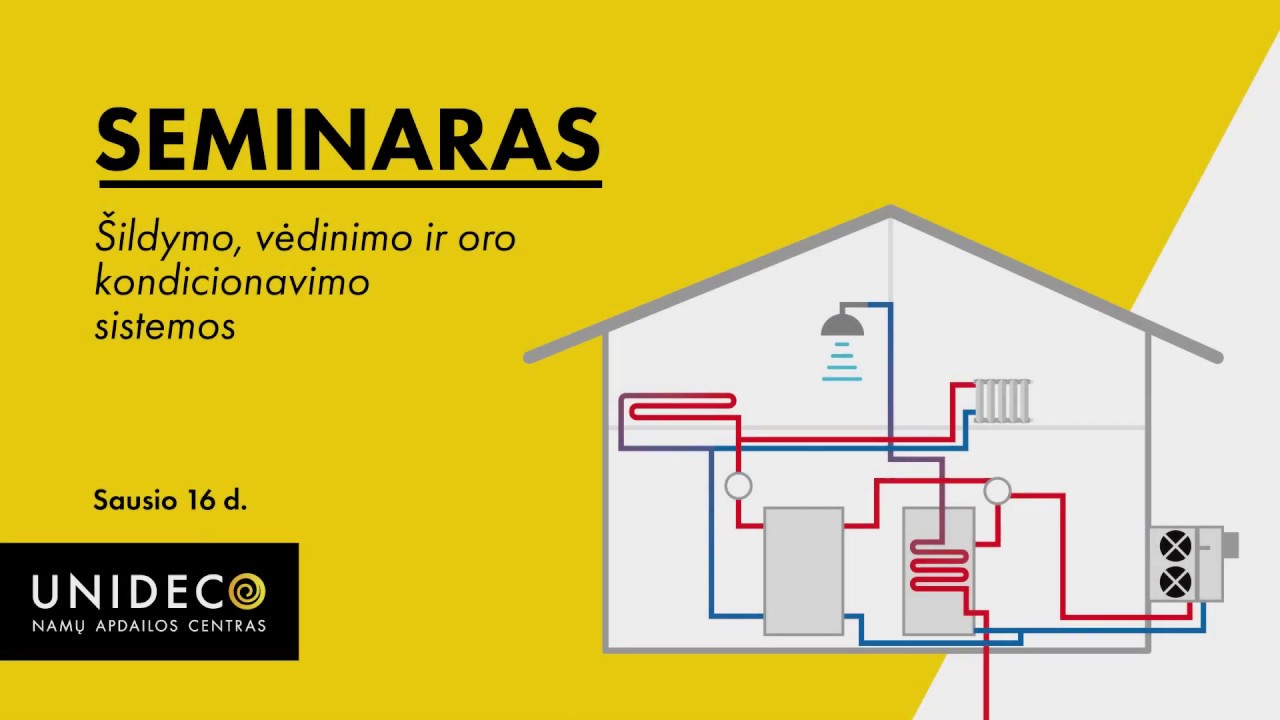 UNIDECO seminaras - Šildymo, vėdinimo ir oro kondicionavimo sistemos: kas naujo ir ką pasirinkti?