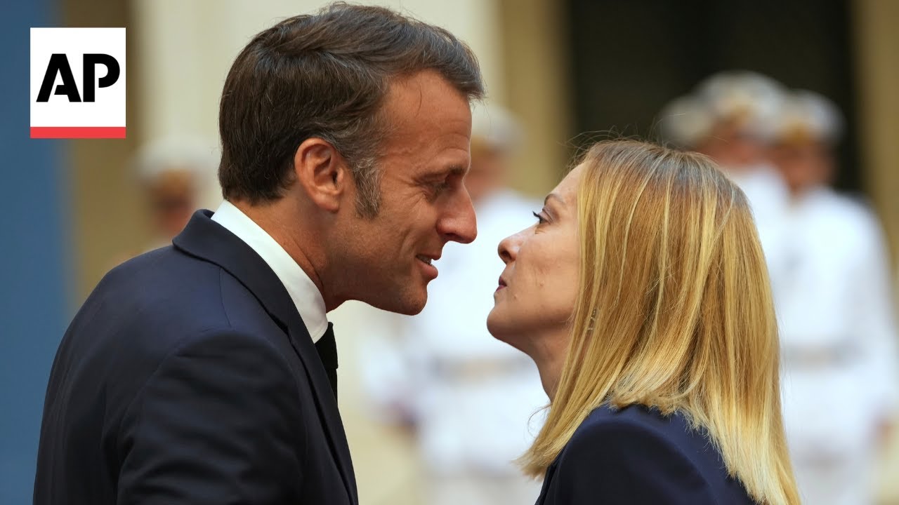France's Emmanuel Macron meets Italy's Giorgia Meloni in Rome