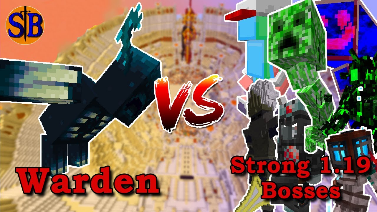 Warden vs  Strong and OP 1.19 Bosses| Minecraft mob battle