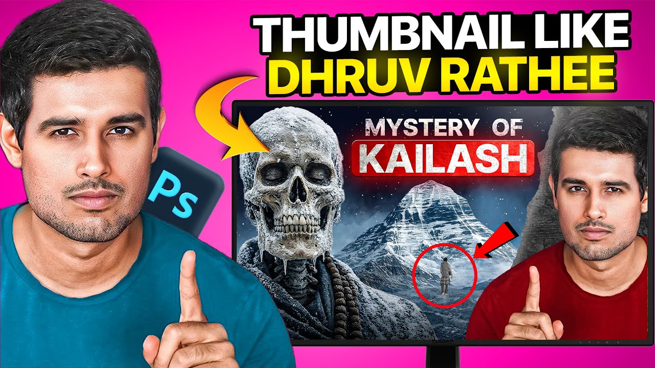 How to Design Thumbnail like Dhruv Rathee in photoshop