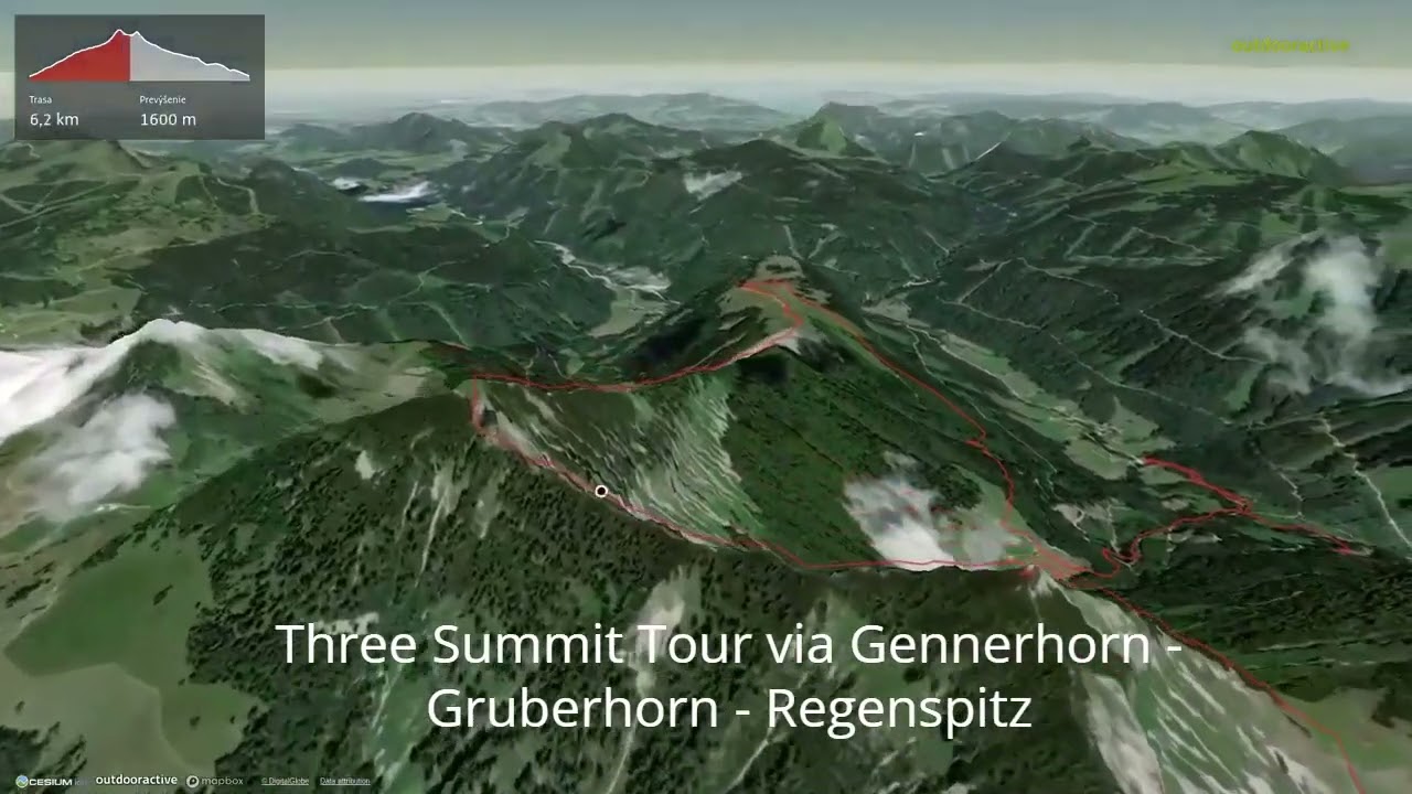 Three Summit Tour via Gennerhorn - Gruberhorn - Regenspitz ∆ hiking trails ∆ 3d-trail.com/austria/