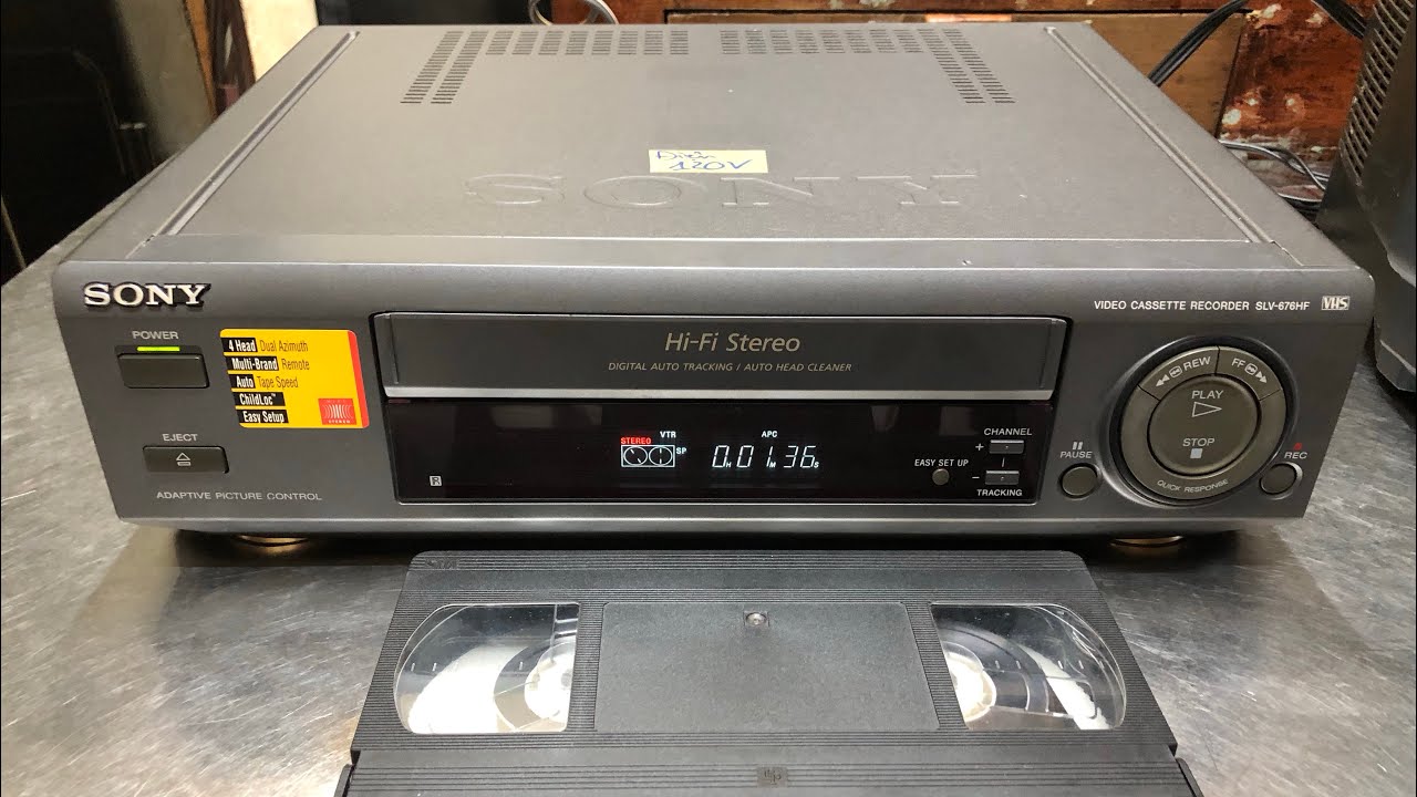 Đầu băng VHS Sony SLV-676HF đầu Hifi điện Zin 120V sử dụng xem tốt hình ảnh nét đẹp. Giá: 1.500K