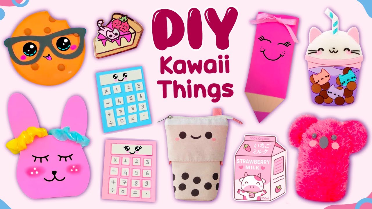 16 DIY Kawaii Things - Kawaii Pencil Case - Notebooks and more…