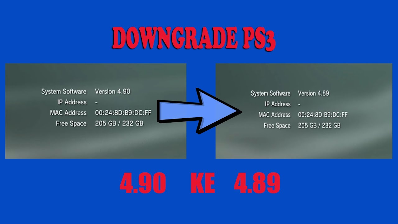 downgrade ps3 4.90 to 4.89