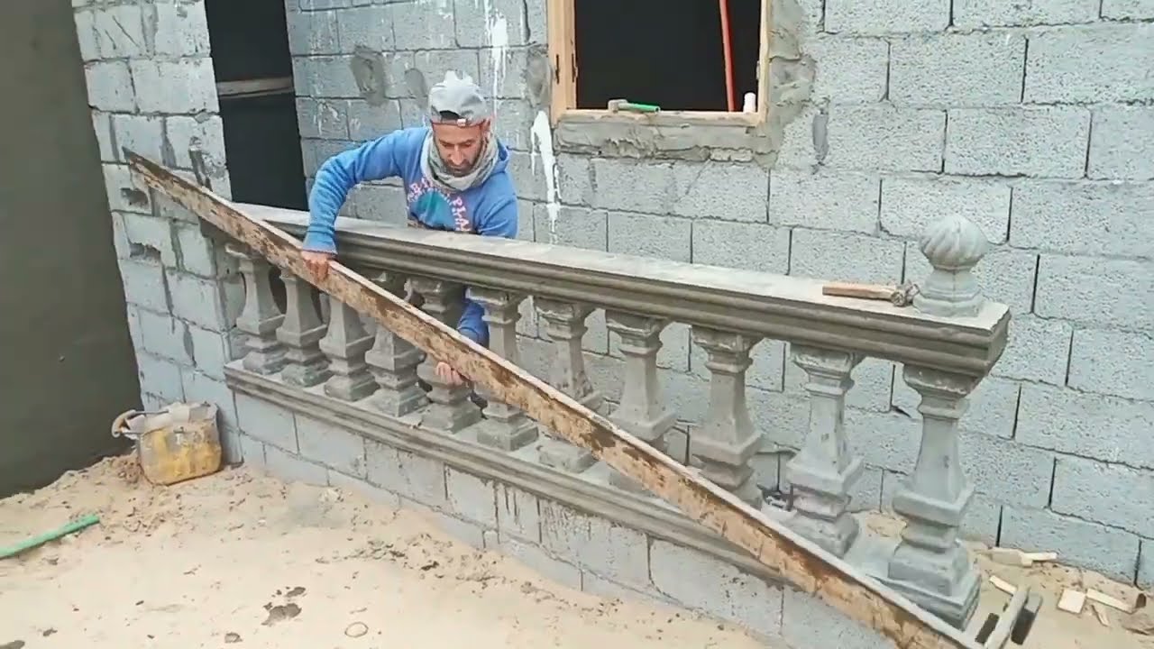 تركيب برامق القلل الخرسانيه🔨👌#برامق #قلل #بناء #amazing