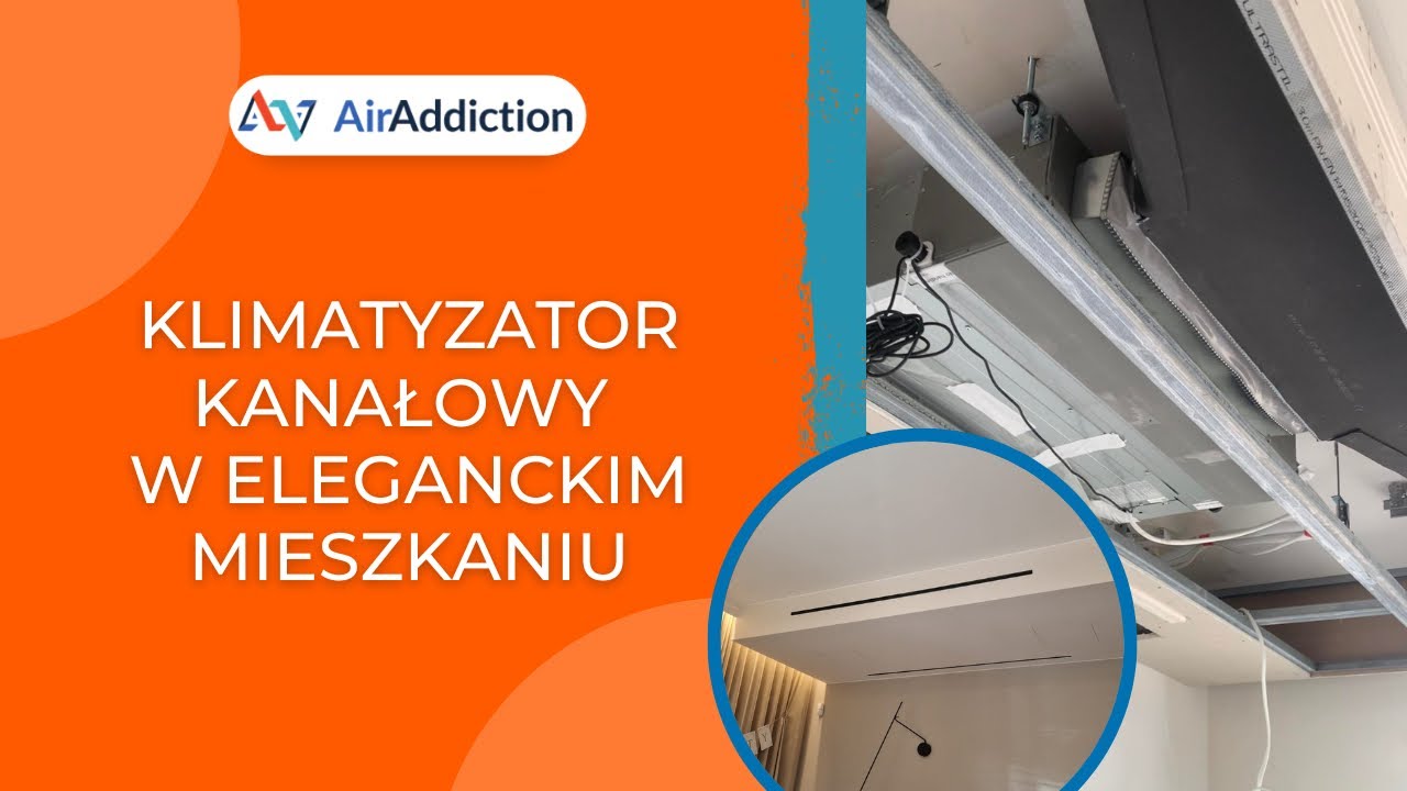 Klimatyzator kanałowy w eleganckim mieszkaniu we Wrocławiu