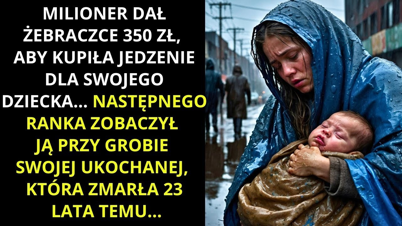 MILIONER DAJE 350 ZŁ ŻEBRACZCE, A NASTĘPNEGO DNIA WIDZI JĄ PRZY GROBIE