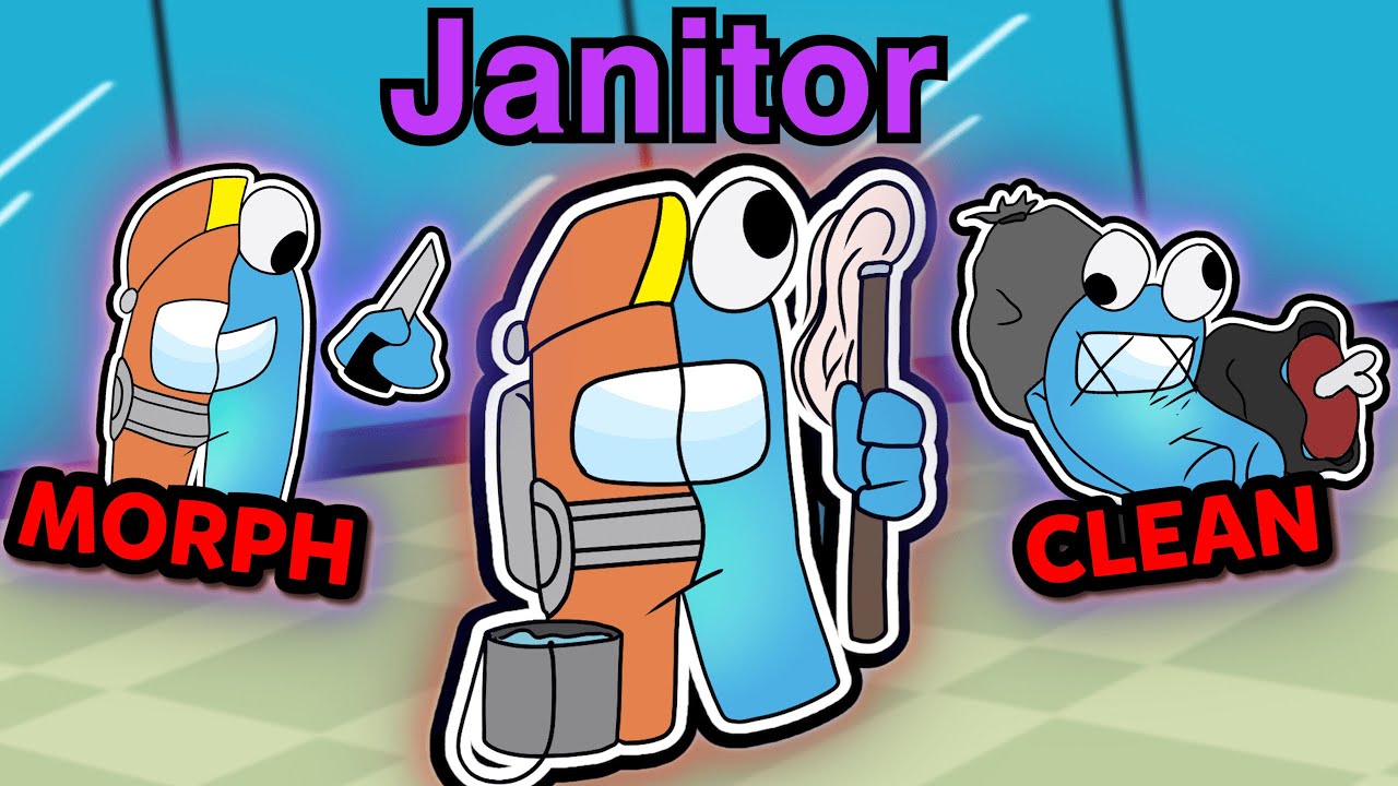 among us NEW SHAPESHIFTING JANITOR ROLE (mods)