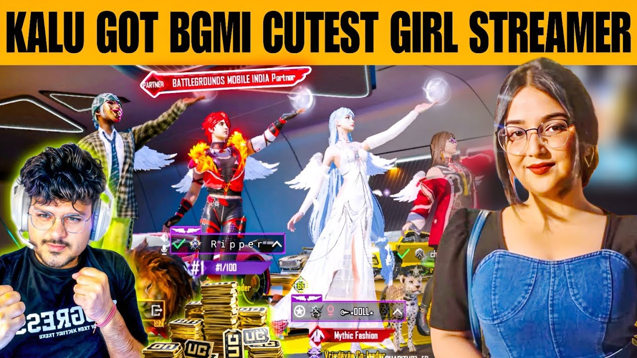 Random rich & cute girl🥰 teach me ho to play bgm🫣i | she challenge me for chicken dinner😂 |