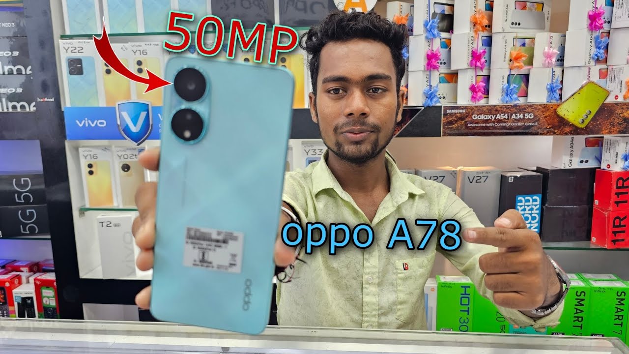 new mobile oppo A78 4G series   unboxing & all features review