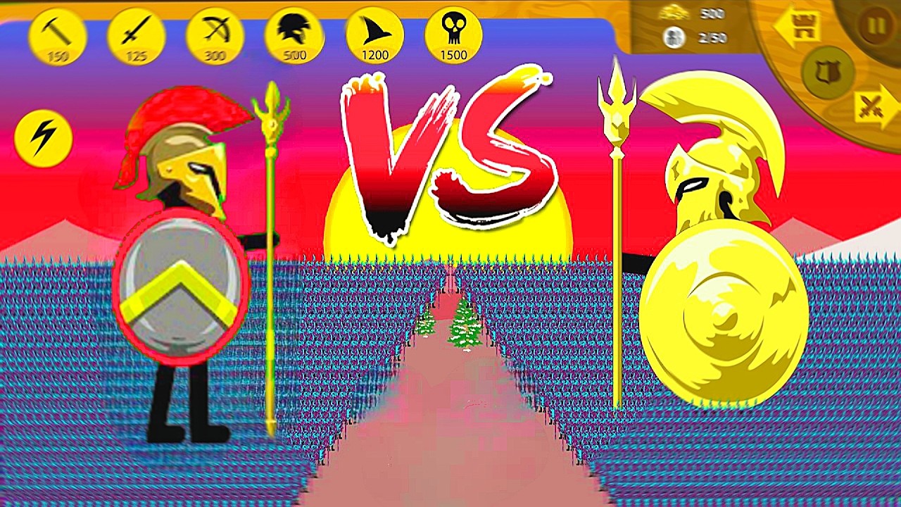 STICK WAR LEGACY – Army 9999 Spearton Golden VS Army Summon 9999 Finall Boss ⚔️🔥EPIC BATTLE