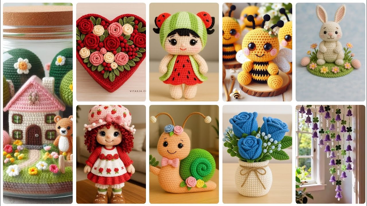 Impresionantes y hermosas ideas de patrones de crochet a mano para la decoración del hogar. 