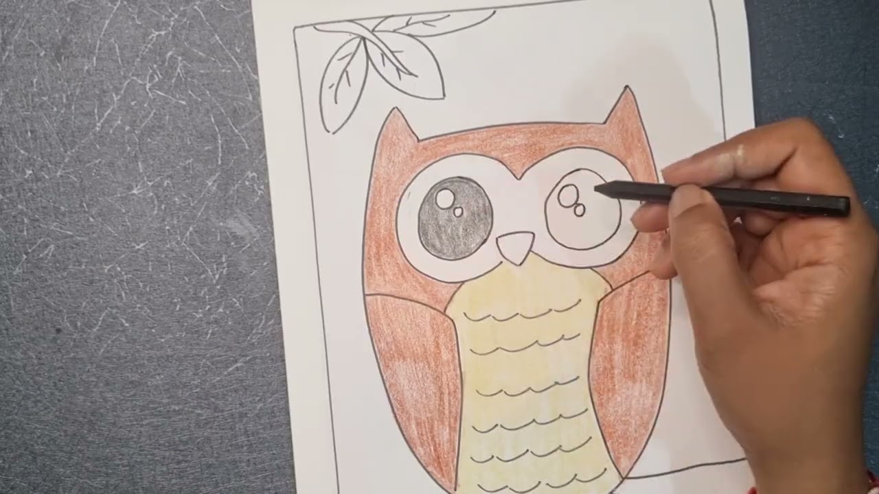 How to draw an owl|| easy owl drawing for kids|| #owl #trending 
