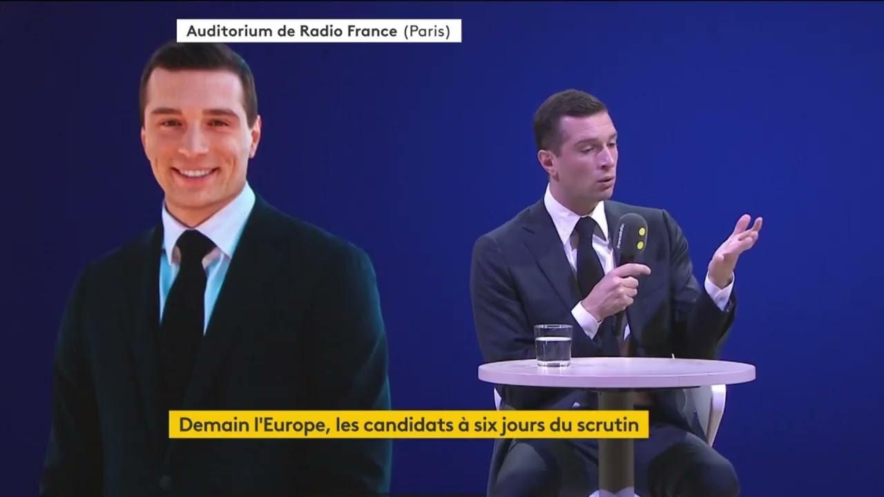 France Info - Demain l'Europe - Jordan Bardella ( Rassemblement National )     03-06-2024