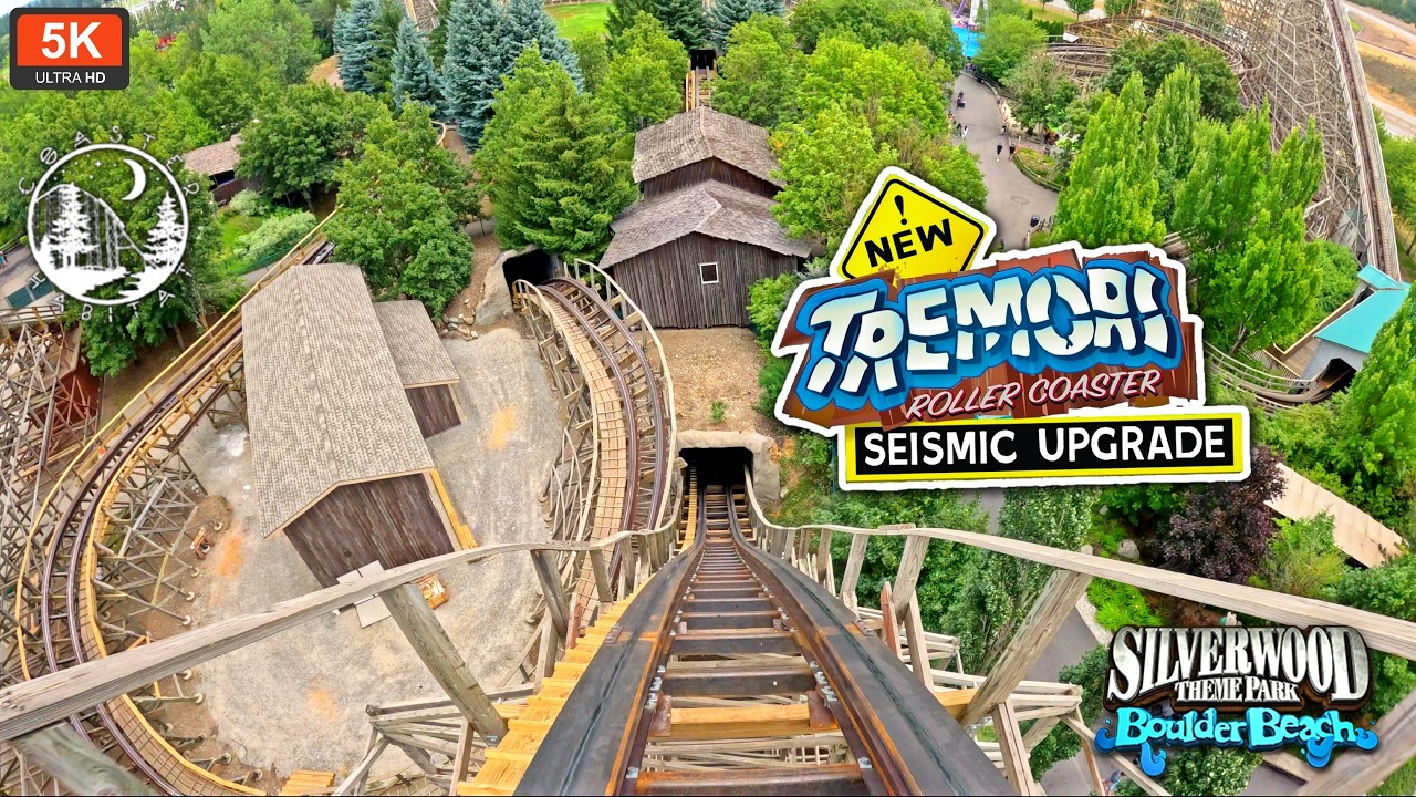 Tremors Front Seat 208 ReTrak On Ride POV 5K 60FPS UHD | RMC Retrack Treatment | Silverwood Idaho