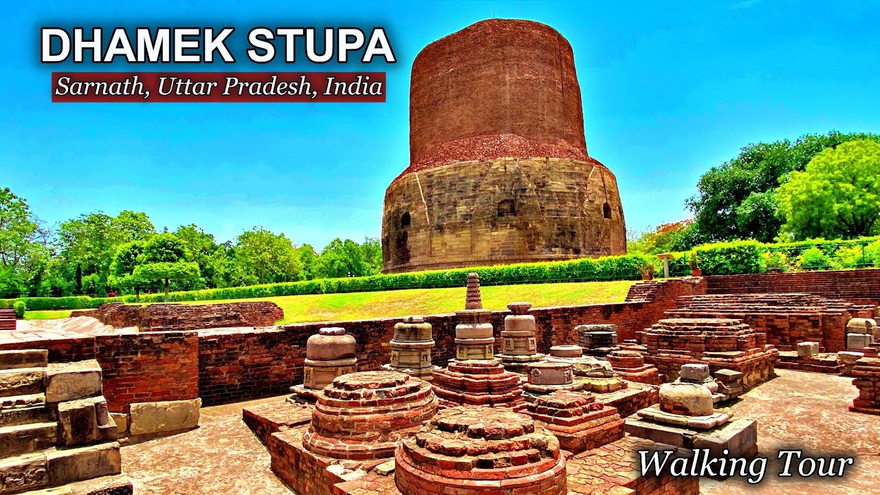DHAMEKH STUPA - Sarnath Varanasi, Uttar Pradesh🇮🇳🕍 | UNESCO world heritage 4K Immersive walk