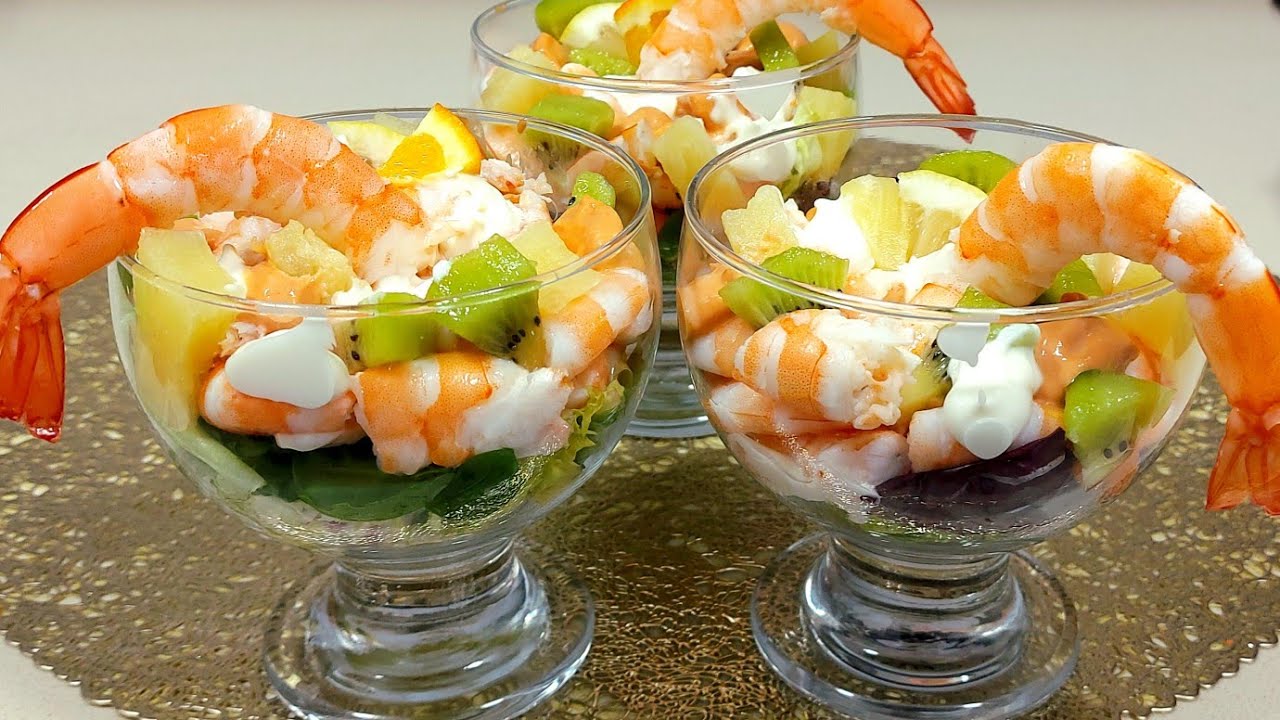 🥂🫒 CÓCTEL DE LANGOSTINOS ESPECIAL FIN DE AÑO 🦐🍍🥝🥬// BEATRIZ COCINA